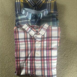 3 American Eagle Outfitters Men's Plaid Button Down Shirts